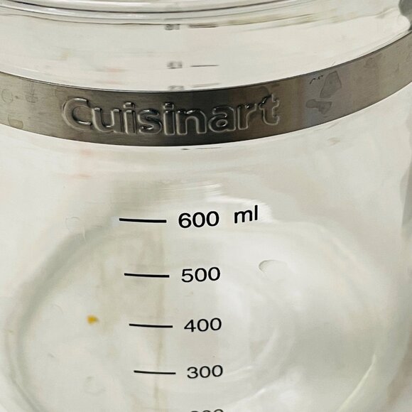 Cuisinart Glass Coffee Carafe Replacement 600ml 5" x 4" Black Handle  Stainless - Picture 2 of 6
